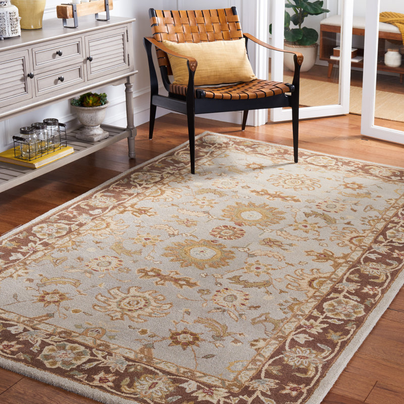 Tingley Hand Tufted Wool Pile Oriental Rug, Rectangle 5' x 8'
