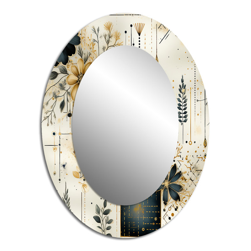 Somona - Miroir mural ovale gris, 40 po x 30 po