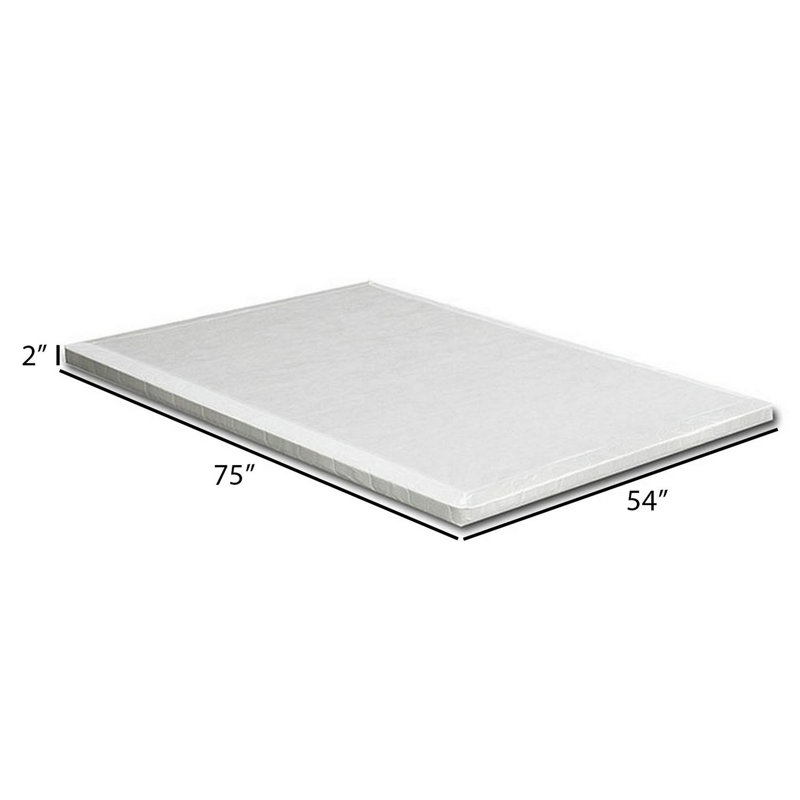 Antilles 2 Inch Bunkie Board Mattress Foundation with Slats, Foam, Full / Double
