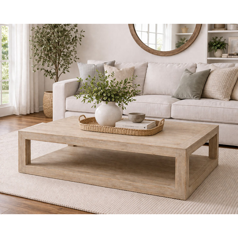 Natsumi Solid Wood Coffee Table, White