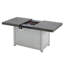 Table de foyer extensible rectangulaire en alliage d'aluminium, 50 000 BTU