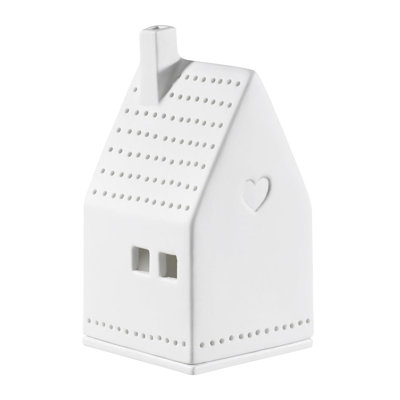 Porcelain Village House - Heart Design - 3.9"
