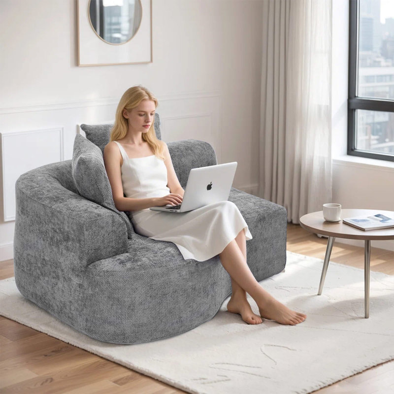 Chaise longue rembourrée incurvée sans siège requise