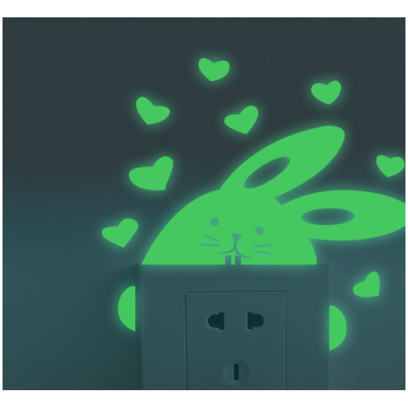 Rabbit Glow in Dark Wall Sticker Set