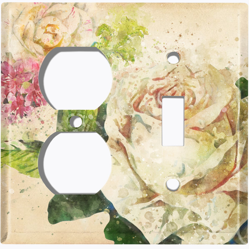 Patterned 2 - Gang Standard Combination Wall Plate
