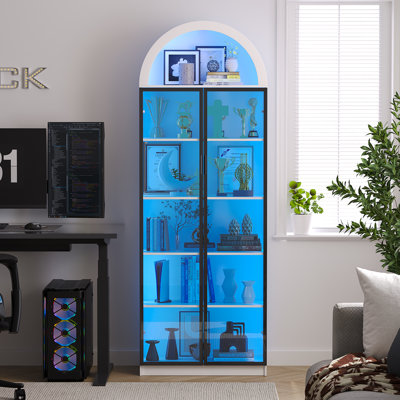 76" Tall Arched Display Cabinet