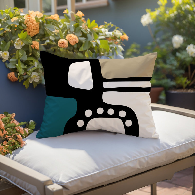 Coussin lombaire réversible intérieur / extérieur Sofi Minimalist, H 18 po x l 25 po, Émeraude