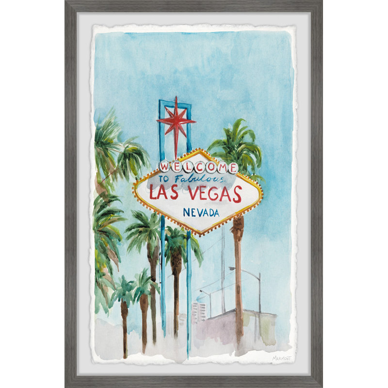 Welcome to Fabulous Las Vegas - Reproduction d'annonces encadrées sur papier, H 36 po x l 24 po x 1,5 po