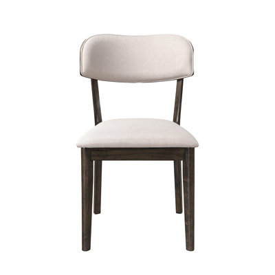 Tennyson Wood Open Back Side Dining Chair, Walnut by George Oliver