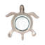 Sculpture en forme de tortue en métal et aluminium avec coquille texturée et centre en forme de dôme pour les décorations d'inspiration côtière et décoration nautique élégante à thème nautique-1444278432