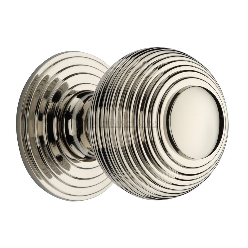 Heritage Brass Heritage Cabinet Knob Reeded Design, Satin Rose Gold, 4.8cm H x 3.8cm W x 3.8cm D