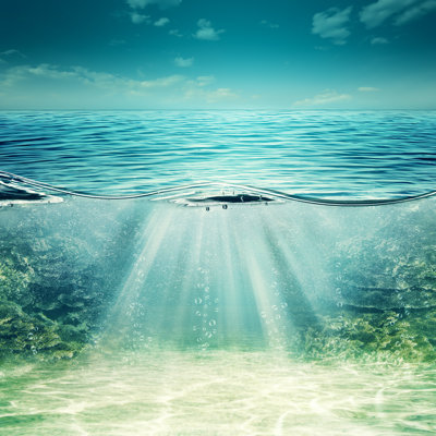 Deep Blue Ocean - Wrapped Canvas Print