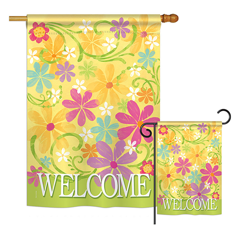 Polyester à 2 côtés 40 x 28 po drapeau de jardin