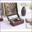 4-Slot Watch Display Case with Tempered Glass Lid, Brown Leatherette | Brown | Glass