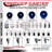 4 Inch 316SS Solid Polyurethane 3/8 Inch Threaded Stem Caster Set 2 Lock Brake