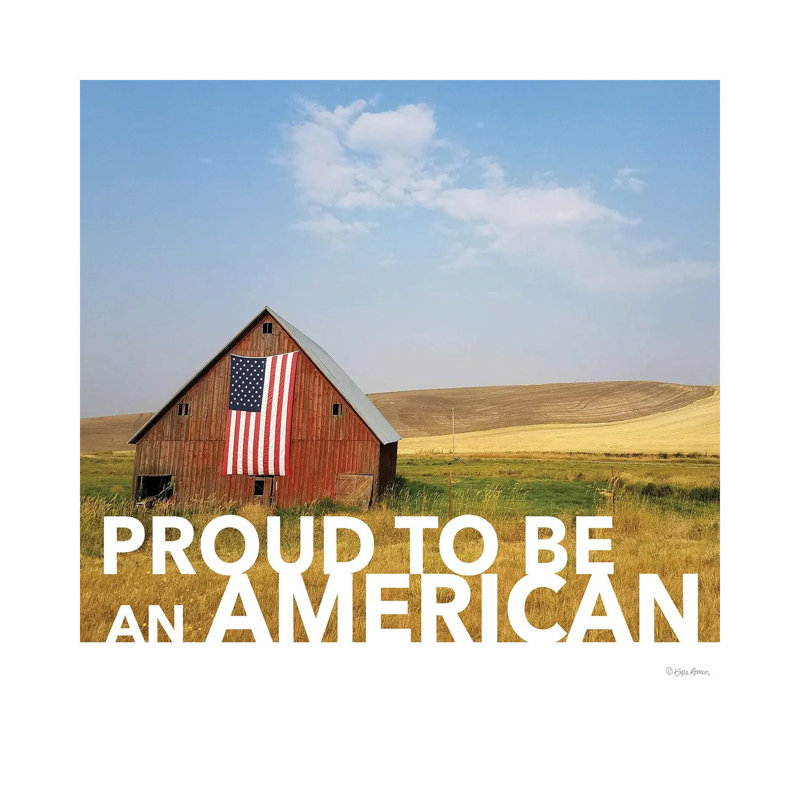 Proud American by Kyra Brown - Wrapped Canvas Print, 66.04 cm H x 66.04 cm W x 3.175 cm D