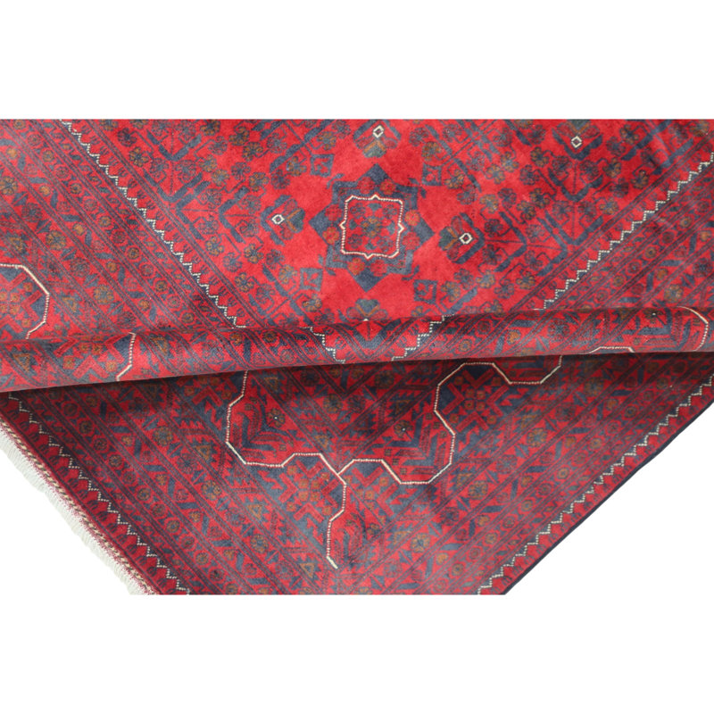 High-Quality Hand-Knotted Red Area Rug