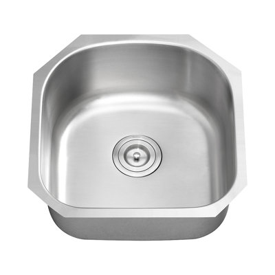 D Shape Undermount Stainless Steel Single Bowl Kitchen Sink