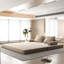 Lit multifonctionnel en tissu de chenille Boneless-1077267413-1077267408