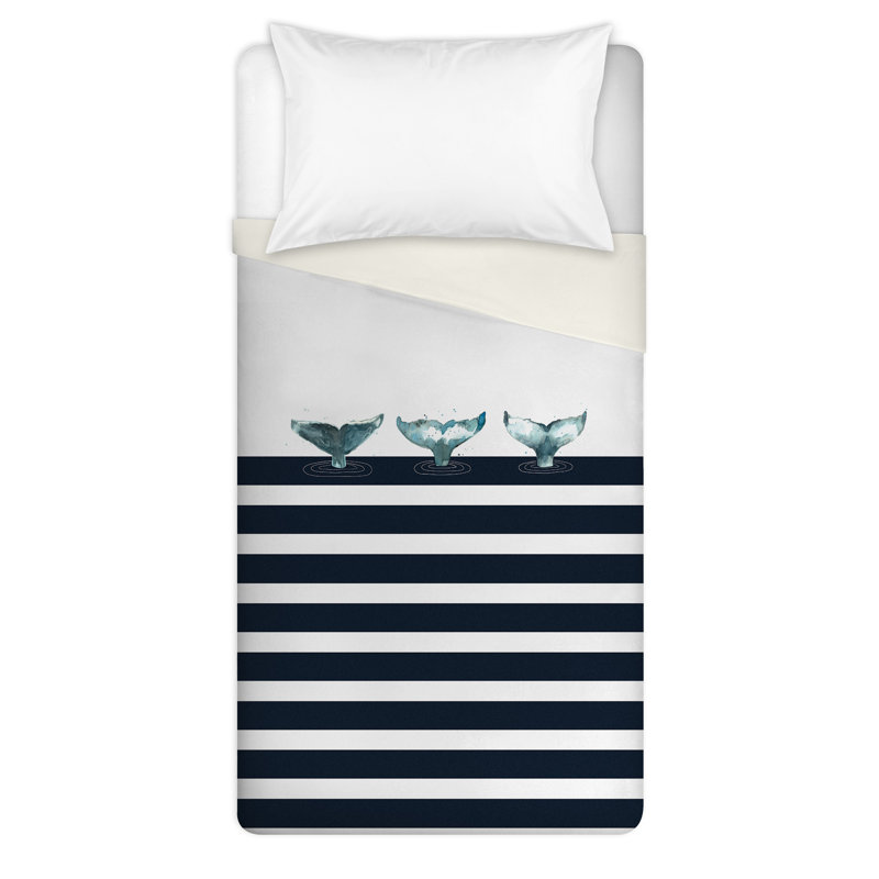  Housse de couette Whale Tails, Housse de couette pour lit simple