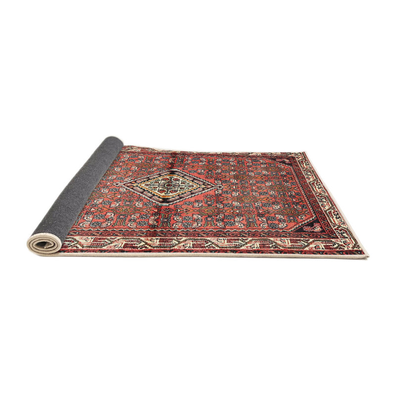 Tapis traditionnel orange / violet / brun Ferran, Rectangle 4 pi x 6 pi