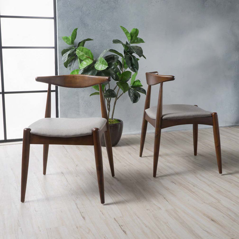 Chaise de salle à manger, Noyer, Gris clair