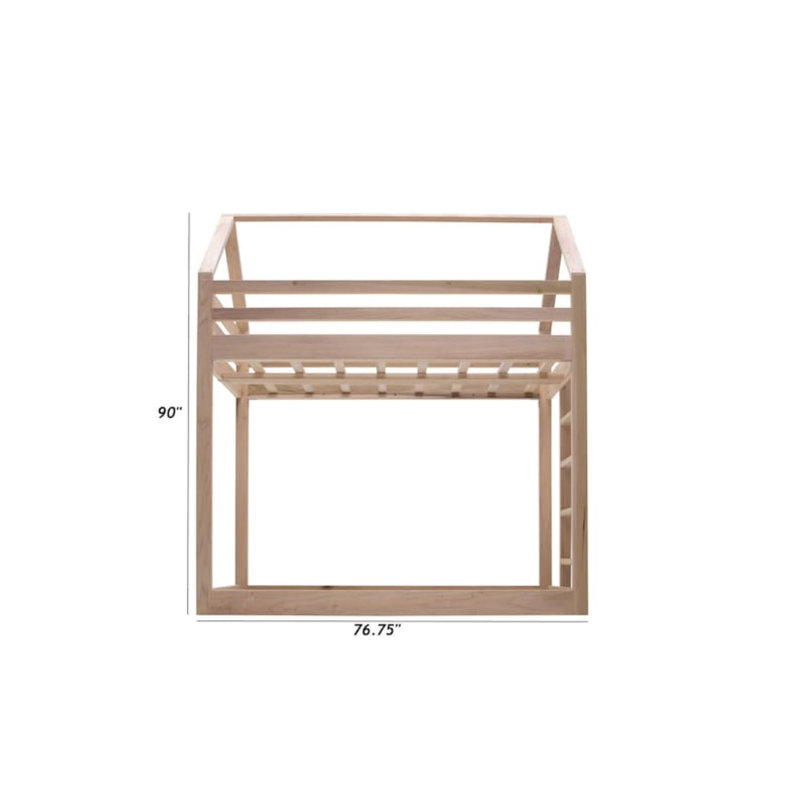 Lit plateforme simple en bois massif Aniso