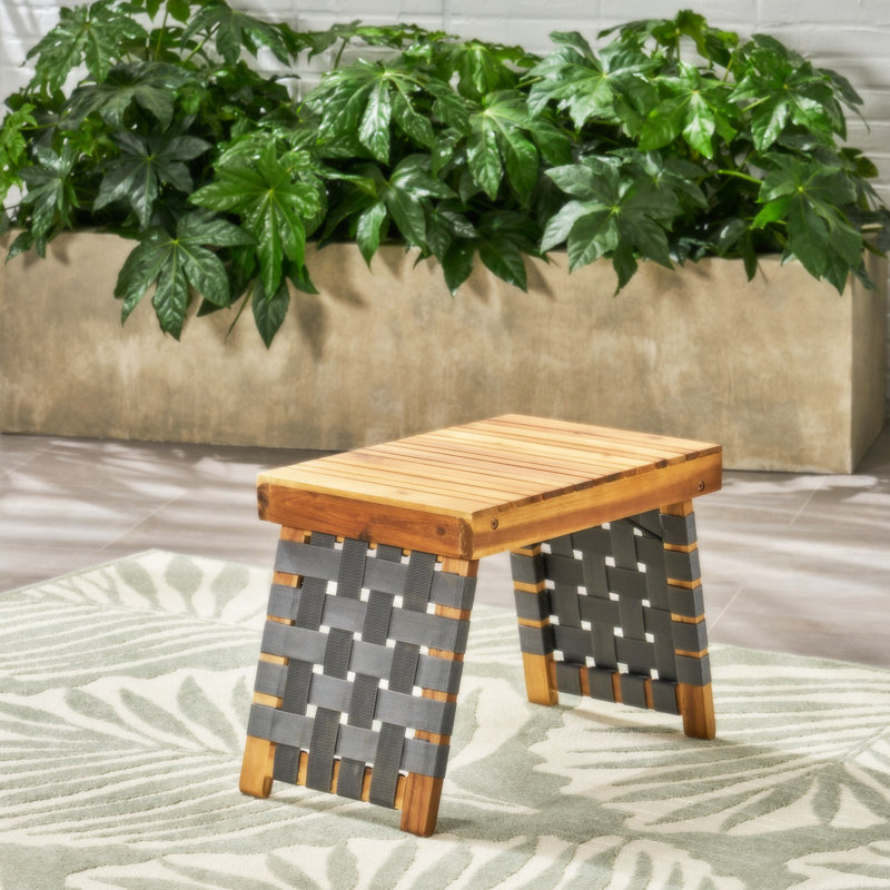 Oak Park Rectangular Acacia Outdoor Folding Side Table