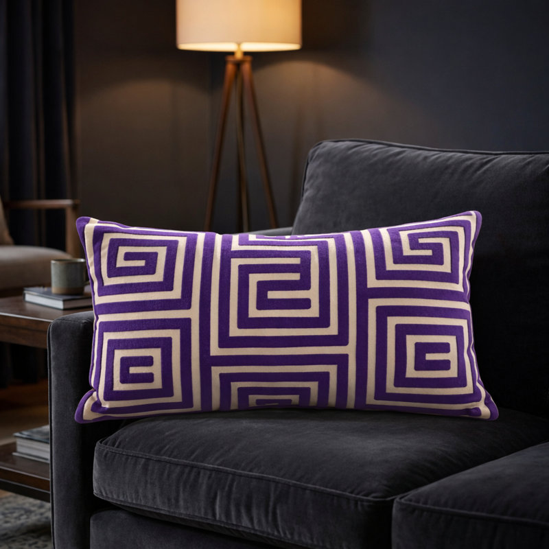 Coussin lombaire à labyrinthe cesire, H 12 po x l 20 po