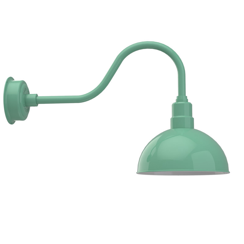 Luminaire de grange d’extérieur à del Dipkarpaz, Jadite, H 19 po x l 12 po x P 30 po