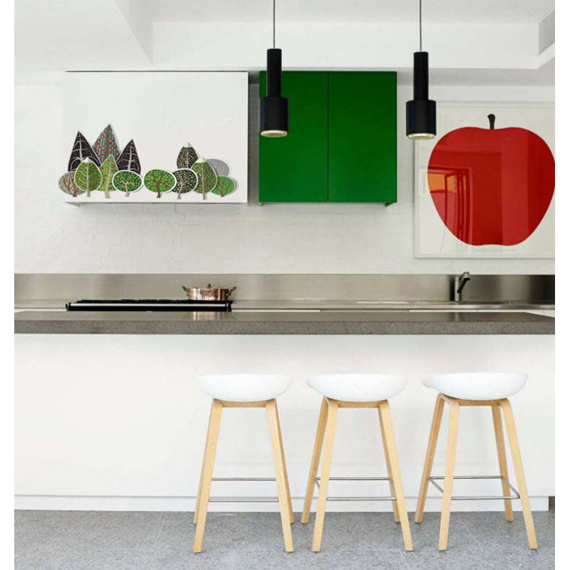 Adhésif décoratif arbres forestiers, H 22 po x l 37 po