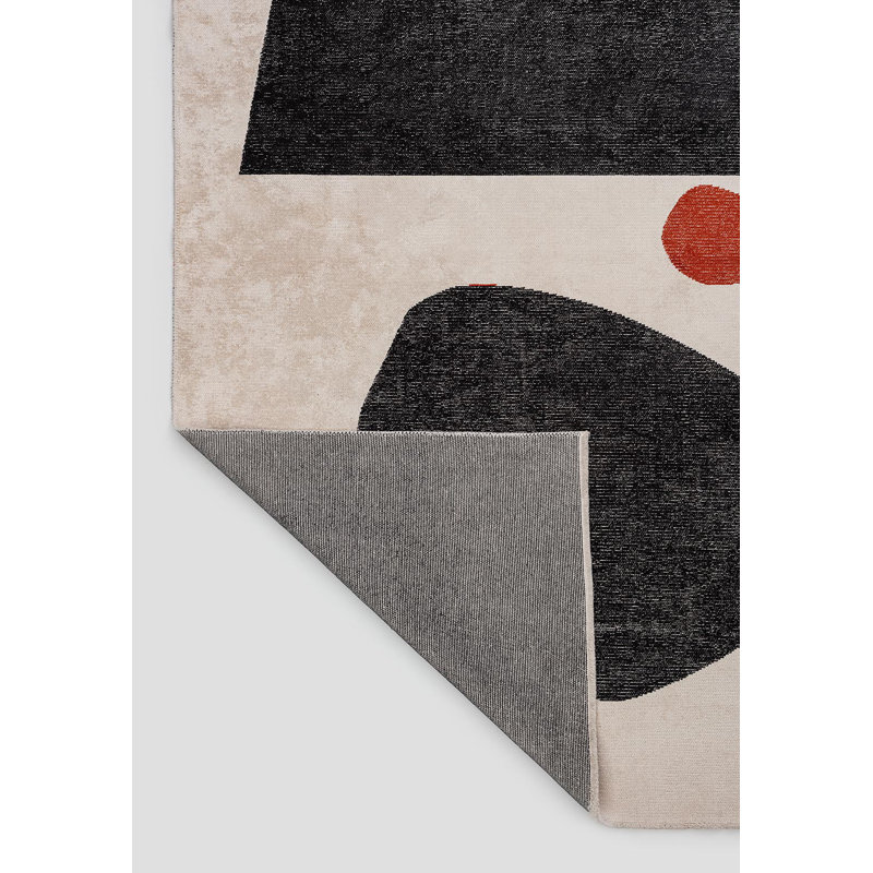 Tapis abstrait à pierres modernes, Rectangle 7 pi 10 po x 11 pi 2 po