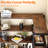 6-Shelf Corner Bookshelf, Vintage Industrial Corner Bookshelf With Storage Cabinet, Etagere Bookcase, Large Book Shelf With Metal Frame, Vintage Bookshelves For Living Room Home Office (31.49"D X 39.37"W X 70.86"H)-644814858