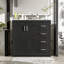 Meuble-lavabo de qualité supérieure avec lavabo en céramique et rangement abondant-194503668-199824365