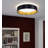 Newville Linen Blend and Steel LED Flush Mount-23591709