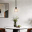 Luminaire suspendu simple avec abat-jour en verre