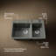 Riverby® 33" x 22" x 9.625" Under-Mount Double-Equal Kitchen Sink with Accessories and 5 Oversized Faucet Holes-125039943-125039944