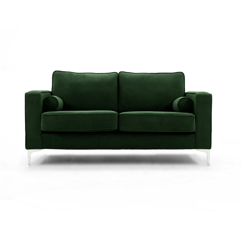 Georgio Velvet Sofa, Emerald Green, 2