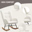 Mahalia Teddy Velvet Rocking Chair-1468673987