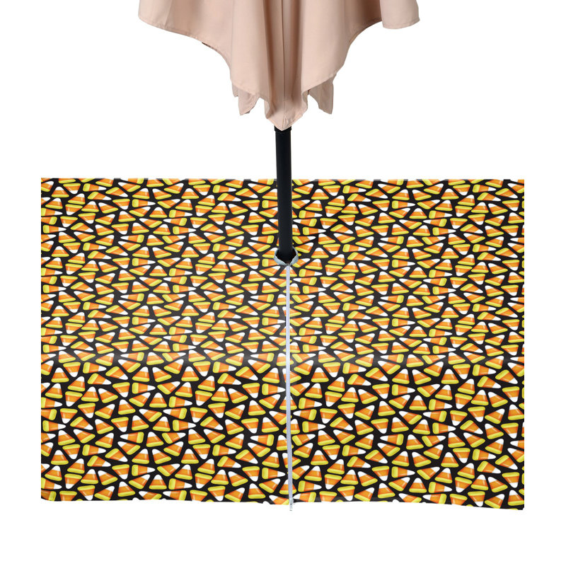 Sisneros Halloween Water Repellent Tablecloth, 104" x 60", Black