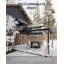 Pavillon de jardin 12 pi x 16 pi avec toit en polycarbonate double toutes saisons, structure en aluminium, rideaux d'intimité et moustiquaire