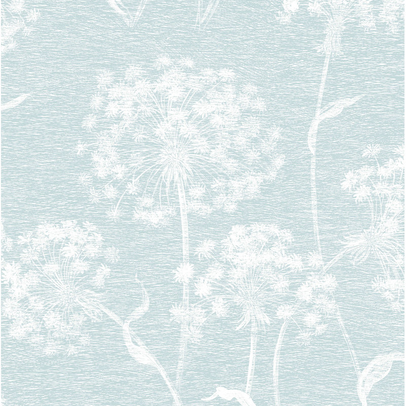 Cassius Floral Double Roll, Light Blue