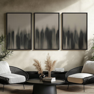 Framed Canvas Wall Art - Vintage Abstract Wall Prints for Bedroom