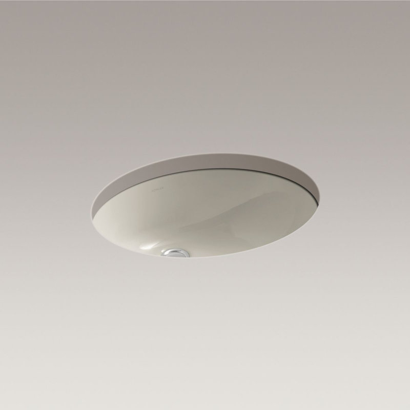 Caxton Undermount Lavatory, 19" x 15", Sandbar, Non Glazed