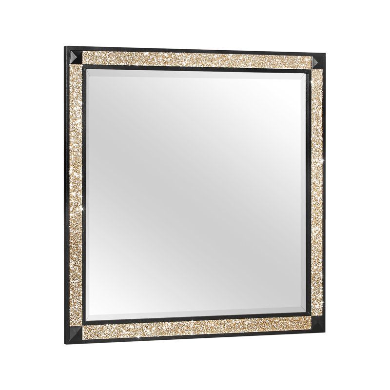 Noir vivant / miroir doré