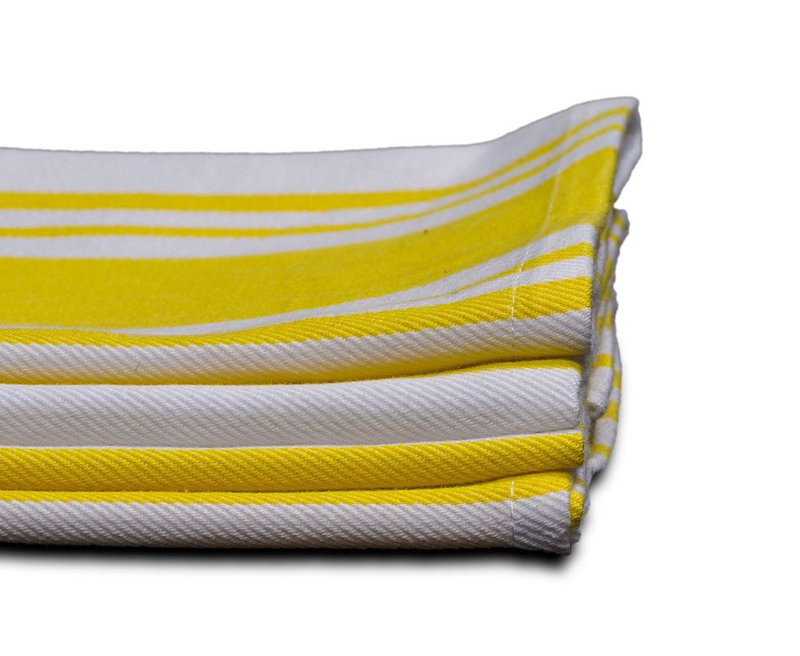 Cotton Stripe Dish Cloth Kitchen Towel, Yellow