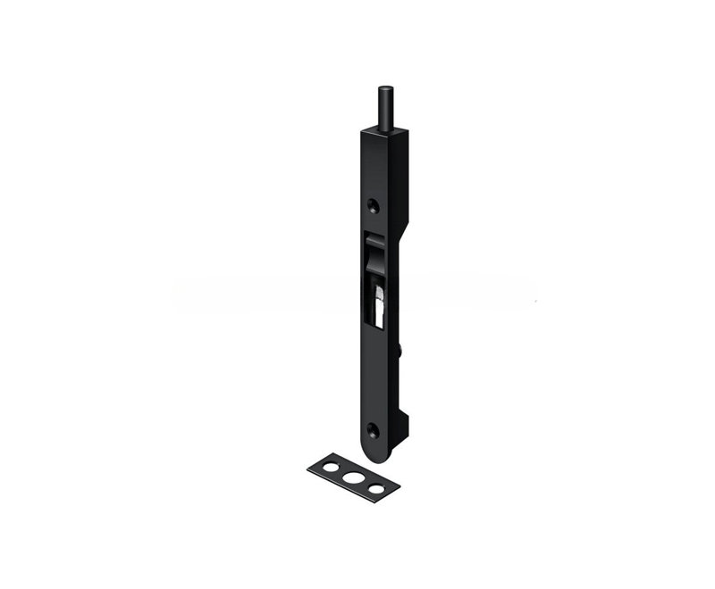 Deltana 7FBR19 7" Flush Bolt; Heavy Duty; Black Finish, Painted Black