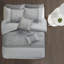 Embroidered Grey Cal King Comforter Set - 8 Pieces