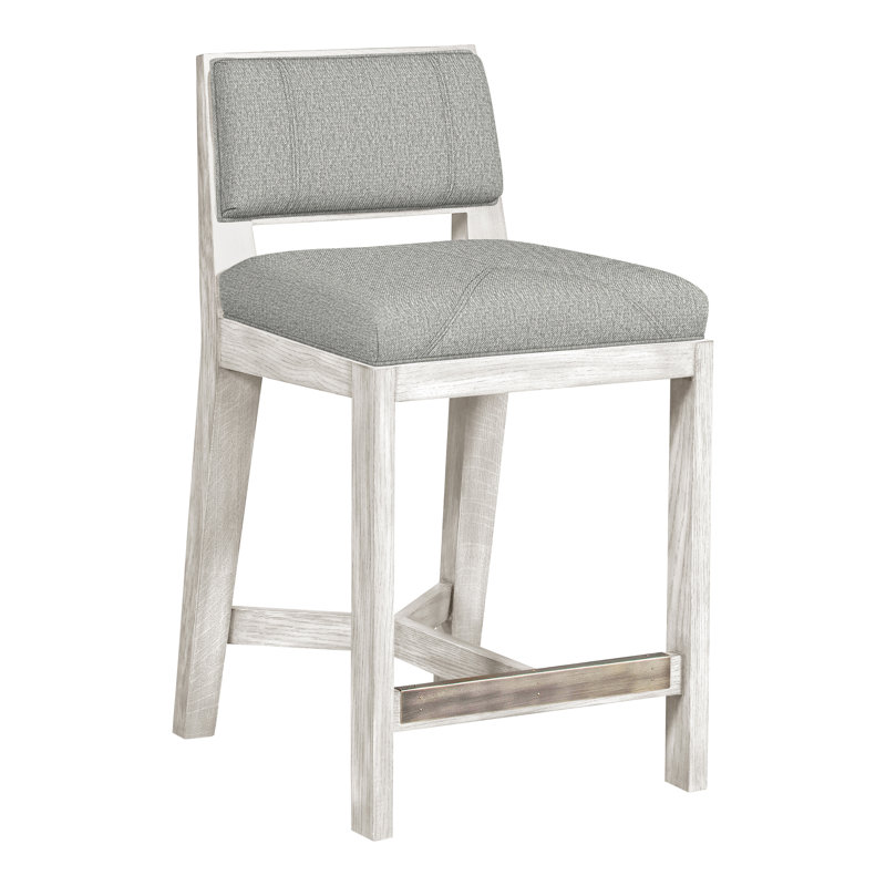 Scoville By Thom Filicia Upholstered Counter Stool with Solid Wood Frame, Casablanca, Colombe Tarbee