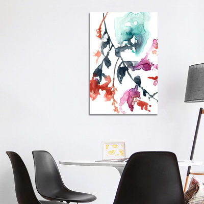 Hanging Fuchsia I 1 Piece Wrapped Canvas Painting
